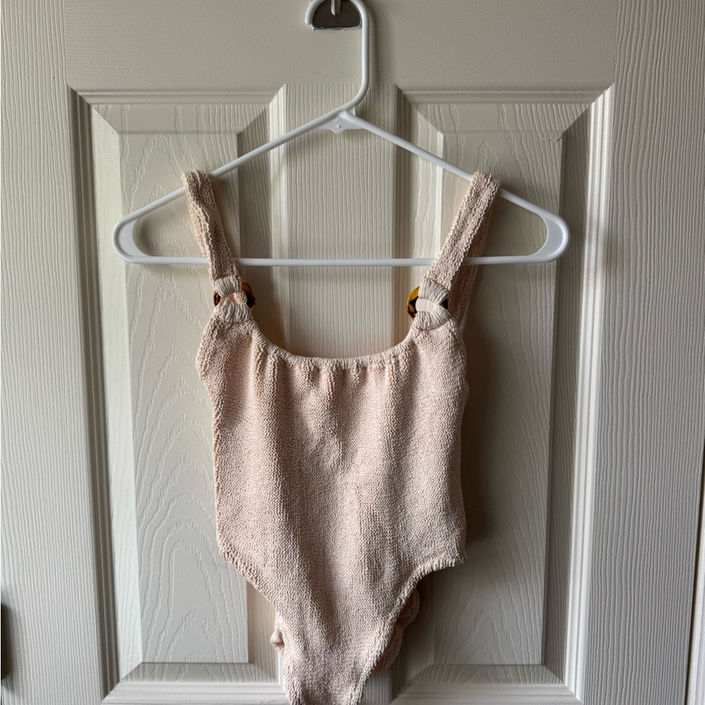 Hunza G Cream One Piece Swimsuit